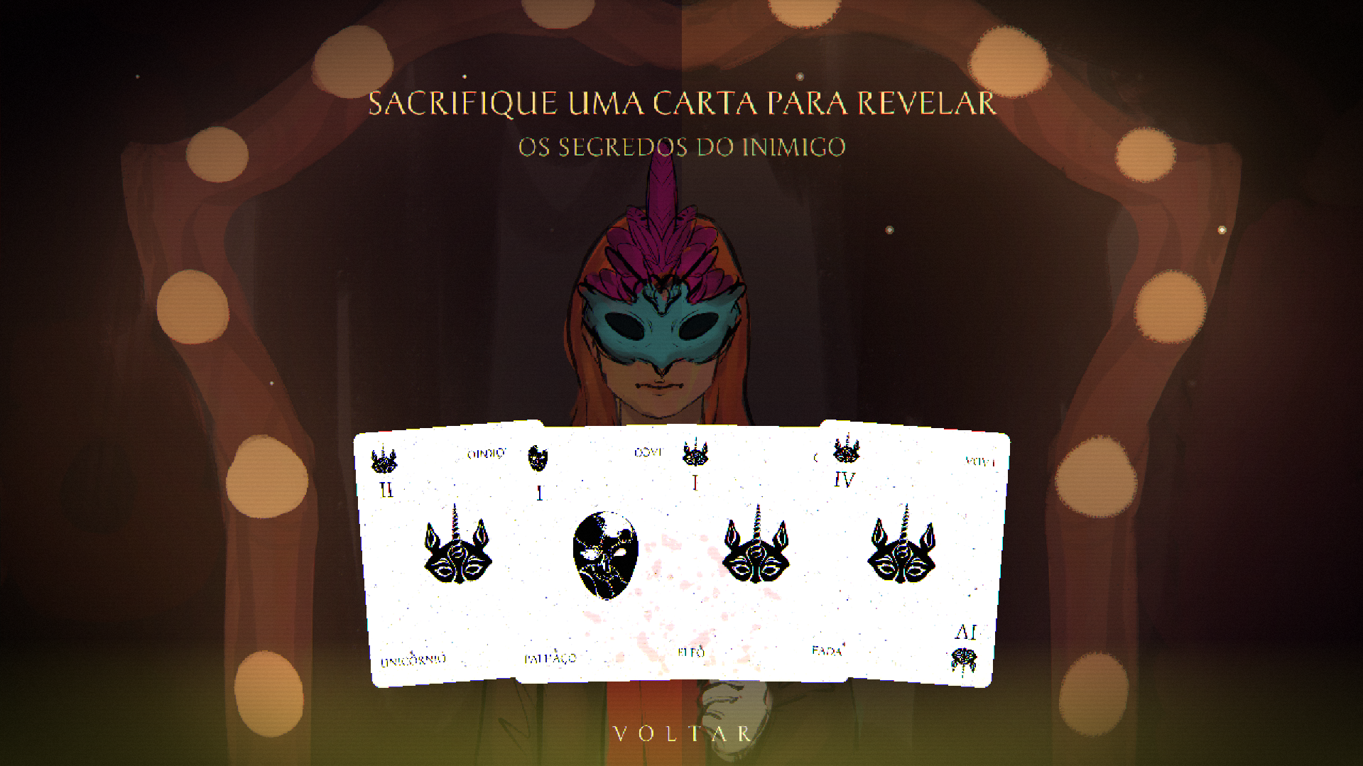 A tela do Espelho: sacrifique uma carta para revelar os segredos do inimigo